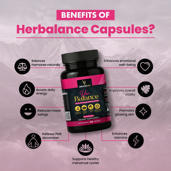 Herbalance, Shilajit with Ashwagandha Capsules for Women, 60 serving