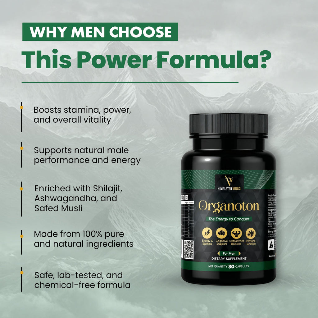 Organotan, Shilajit Multivitamin Capsules for men, 60 serving