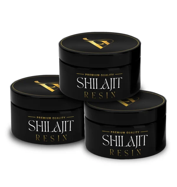 Himalayan Vitals Shilajit Resin – Pack of 3 | Pure & Natural Energy Booster Pack of 3 Himalayan Vitals Shilajit Resin jars, a premium-quality natural supplement for energy, stamina, and overall wellness.
